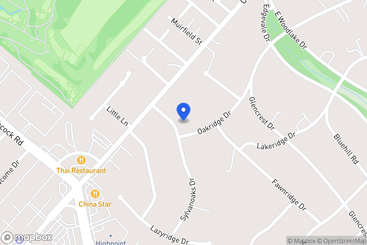 Map of 4203  Sylvanoaks Dr