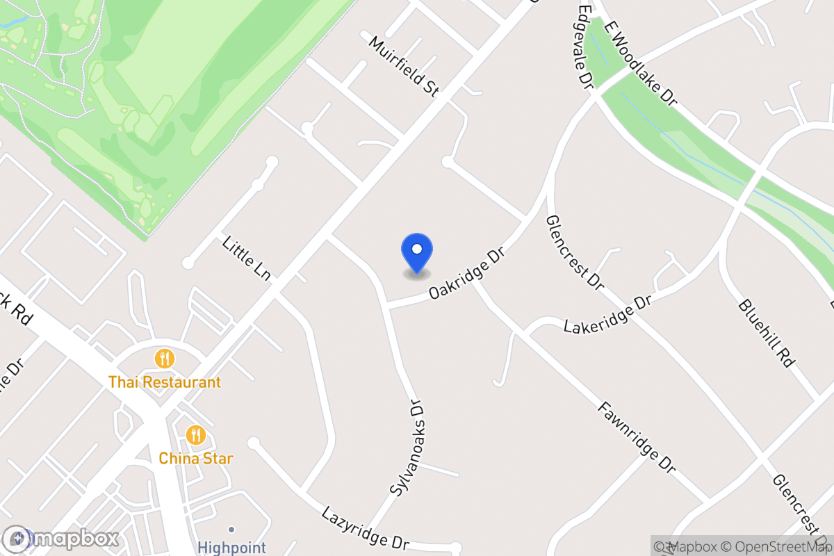 Map of 6807  Oakridge Dr