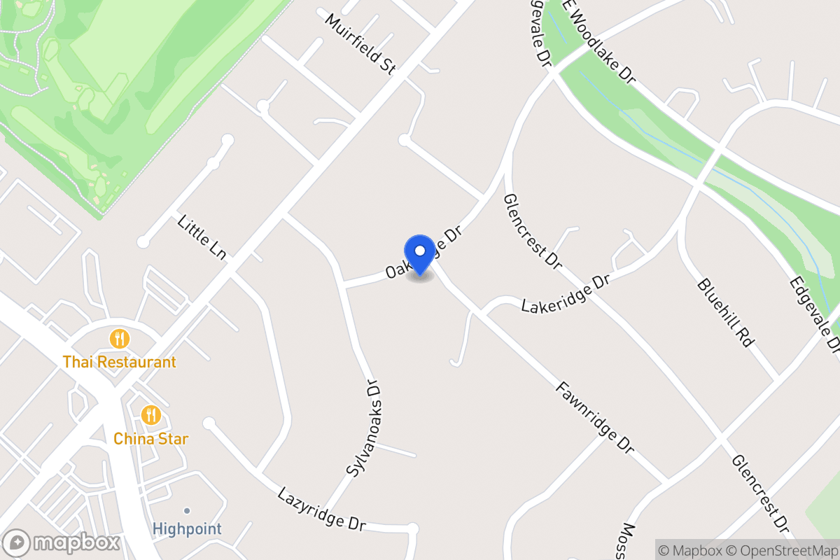 Map of 6810  Oakridge Dr