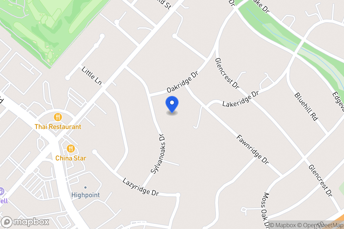 Map of 4111  Sylvanoaks Dr