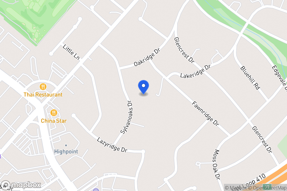 Map of 4107  Sylvanoaks Dr