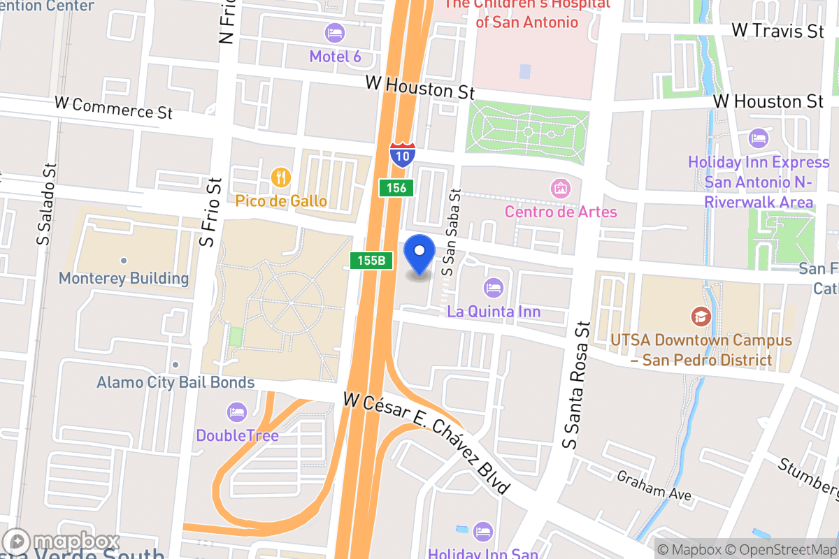Map of 215 S San Saba