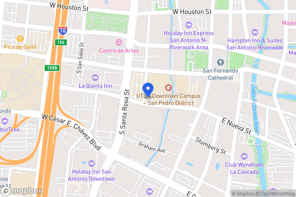 Map of 228 S Laredo