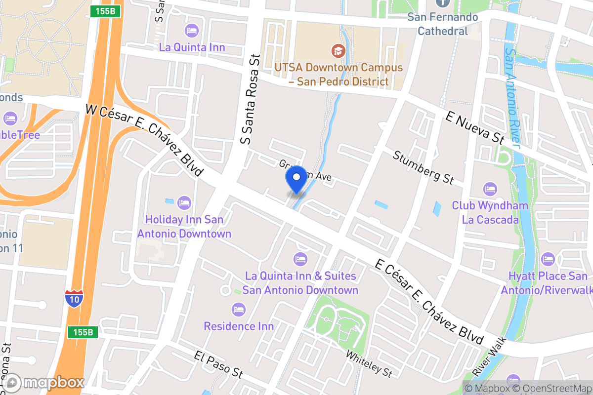 Map of 201 W Cesar E Chavez Blvd