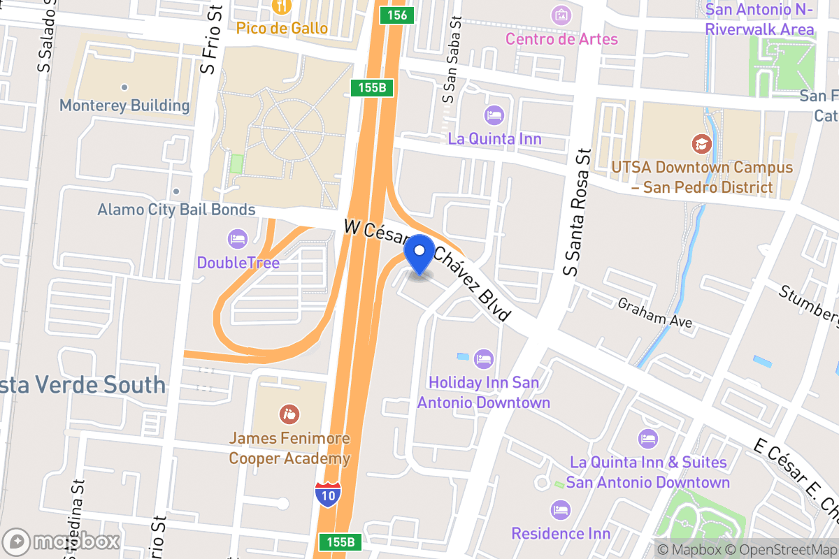 Map of 406 W Cesar E Chavez Blvd