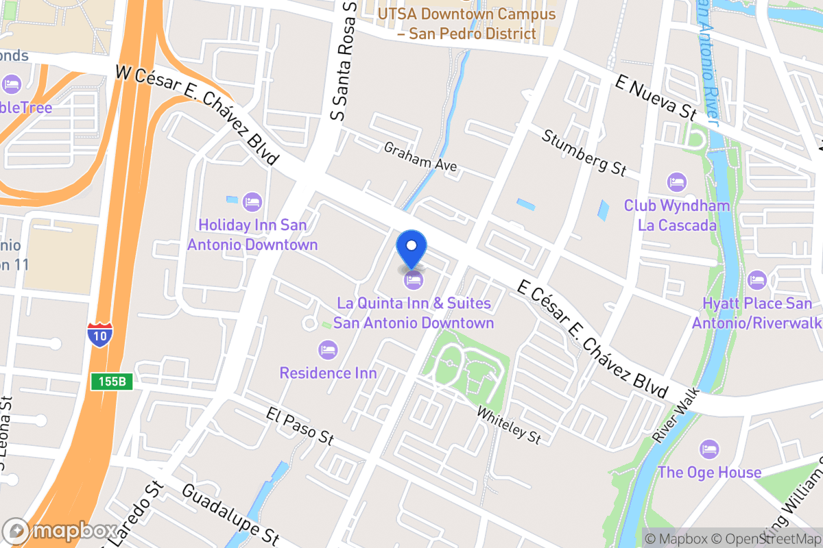 Map of 100 W Cesar E Chavez Blvd