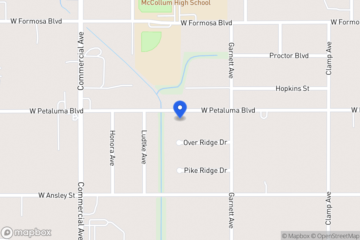 Map of 334 W Petaluma Blvd