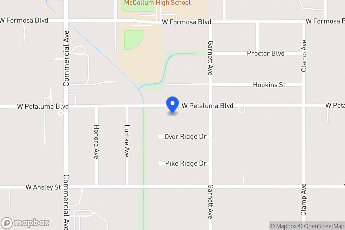 Map of 326 W Petaluma Blvd