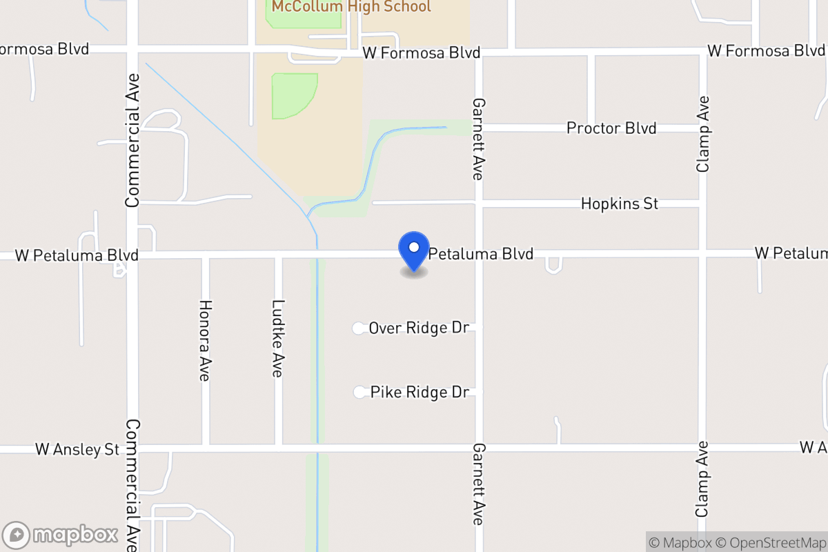 Map of 318 W Petaluma Blvd