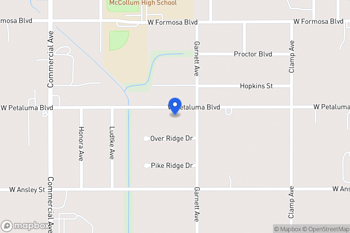 Map of 314 W Petaluma Blvd