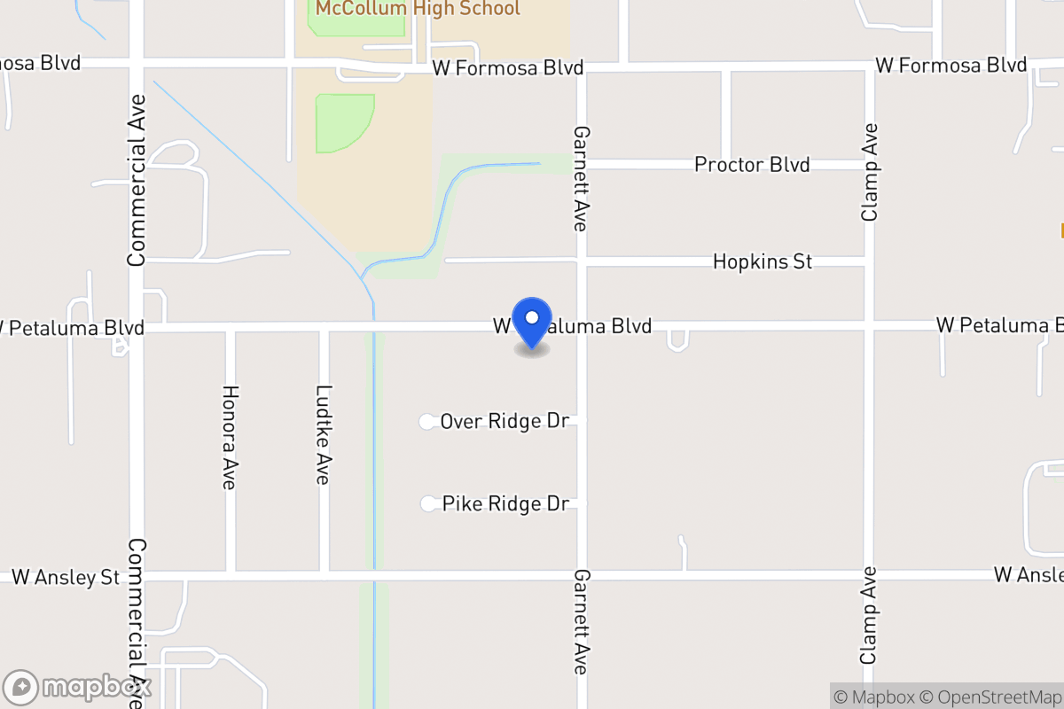 Map of 310 W Petaluma Blvd