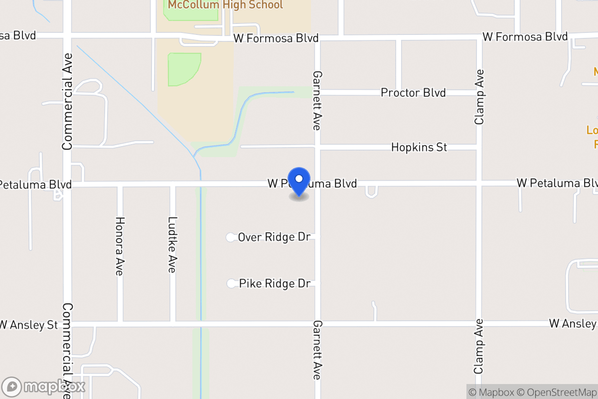 Map of 306 W Petaluma Blvd