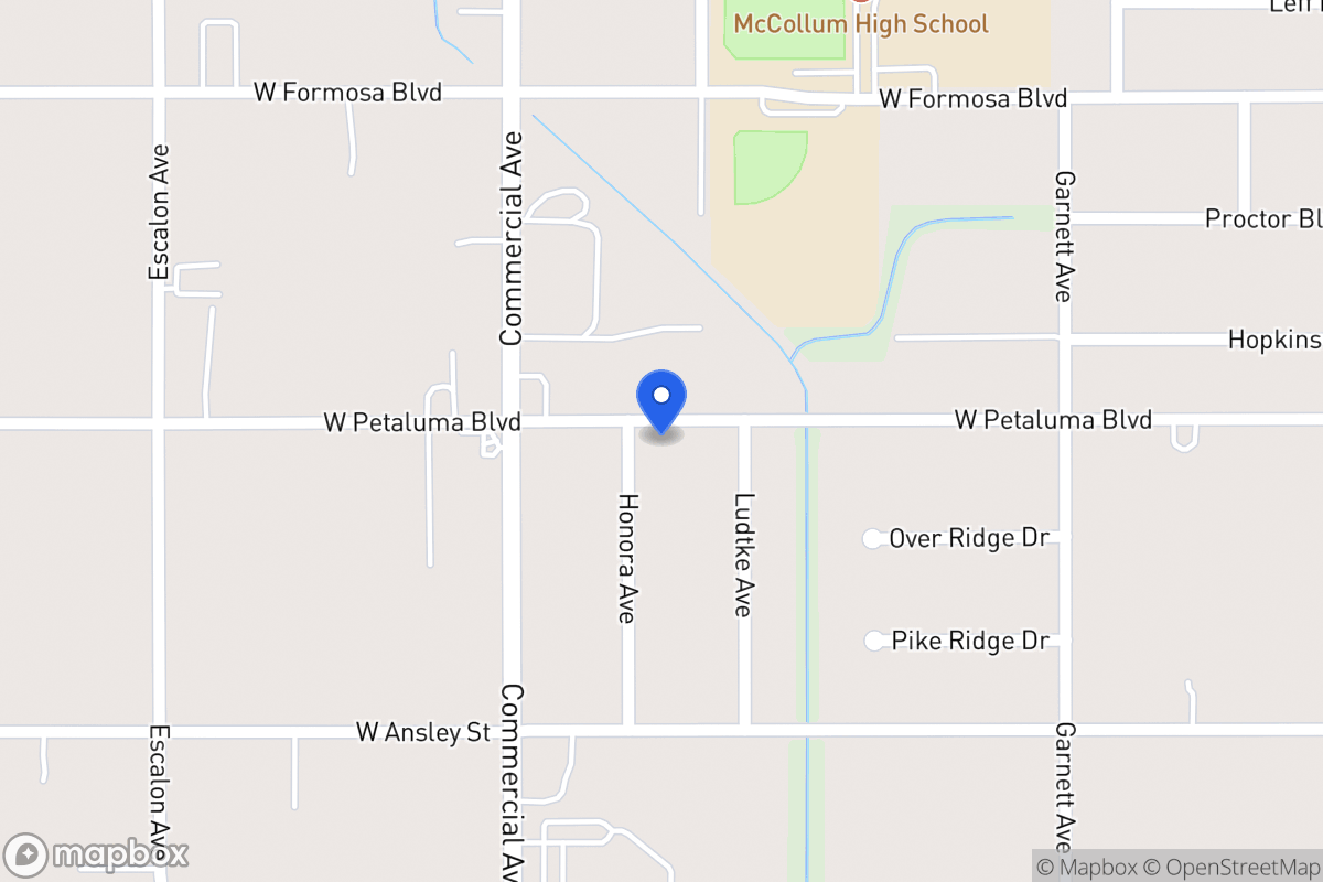 Map of 8502  Honora Ave
