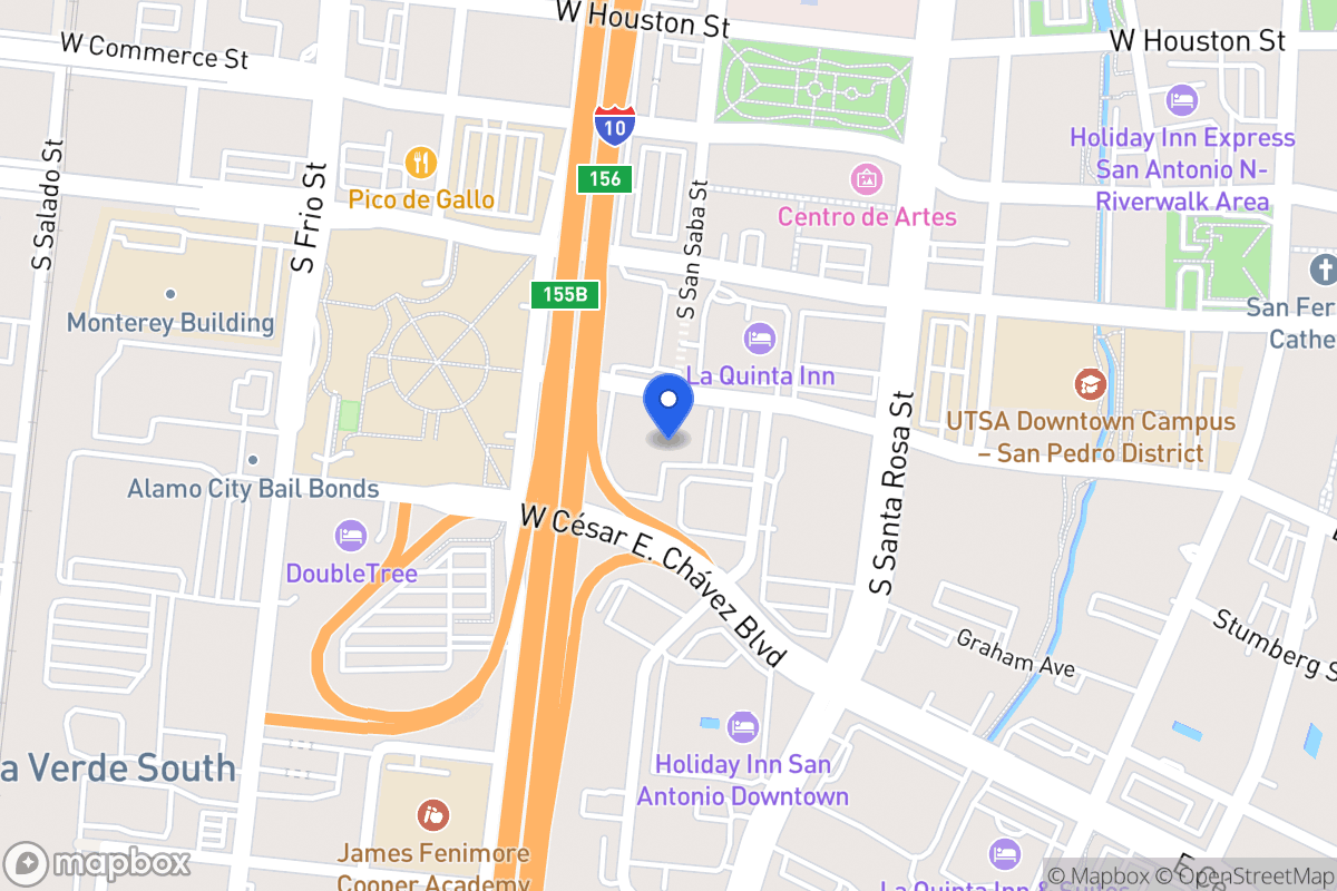 Map of 402 W Nueva