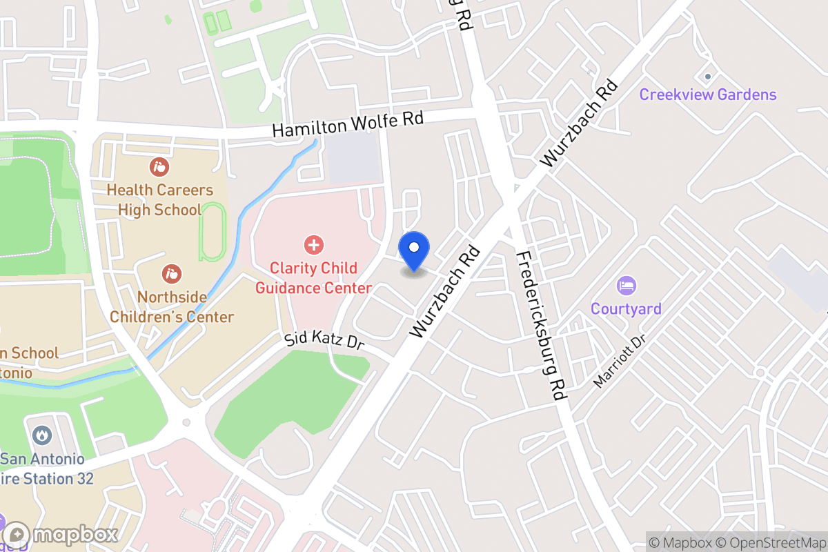 Map of 8415  Wurzbach Rd