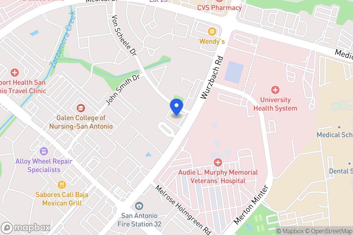 Map of 7575  Wurzbach Rd
