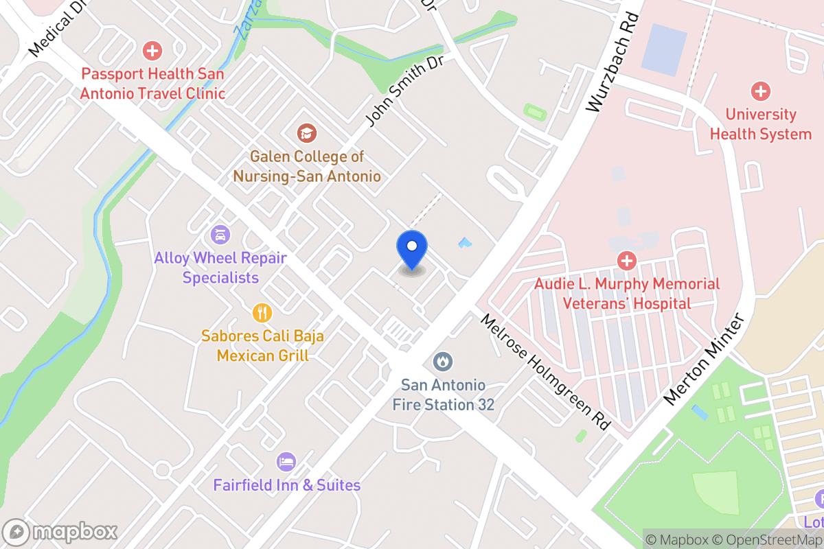 Map of 7333  Wurzbach Rd