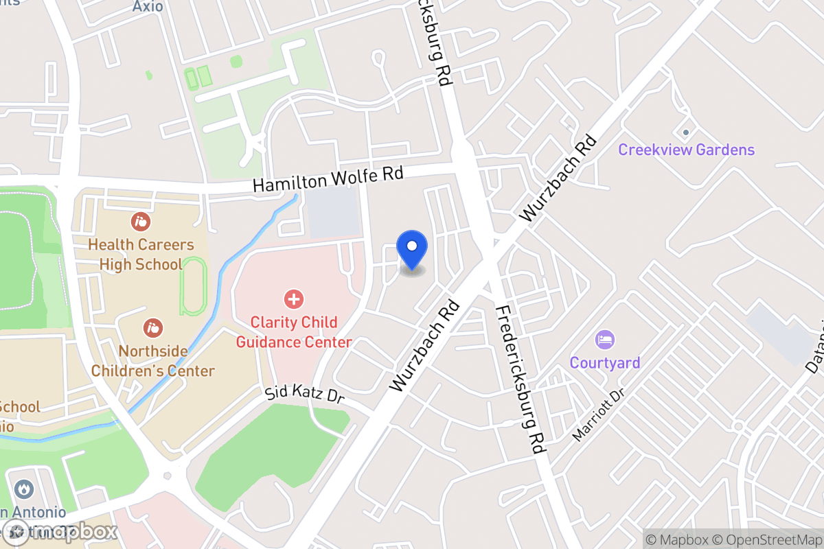 Map of 8435  Wurzbach Rd