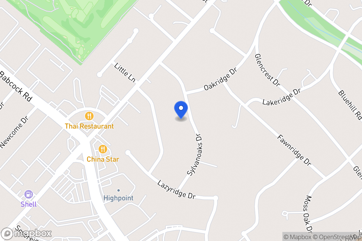 Map of 4114  Sylvanoaks Dr