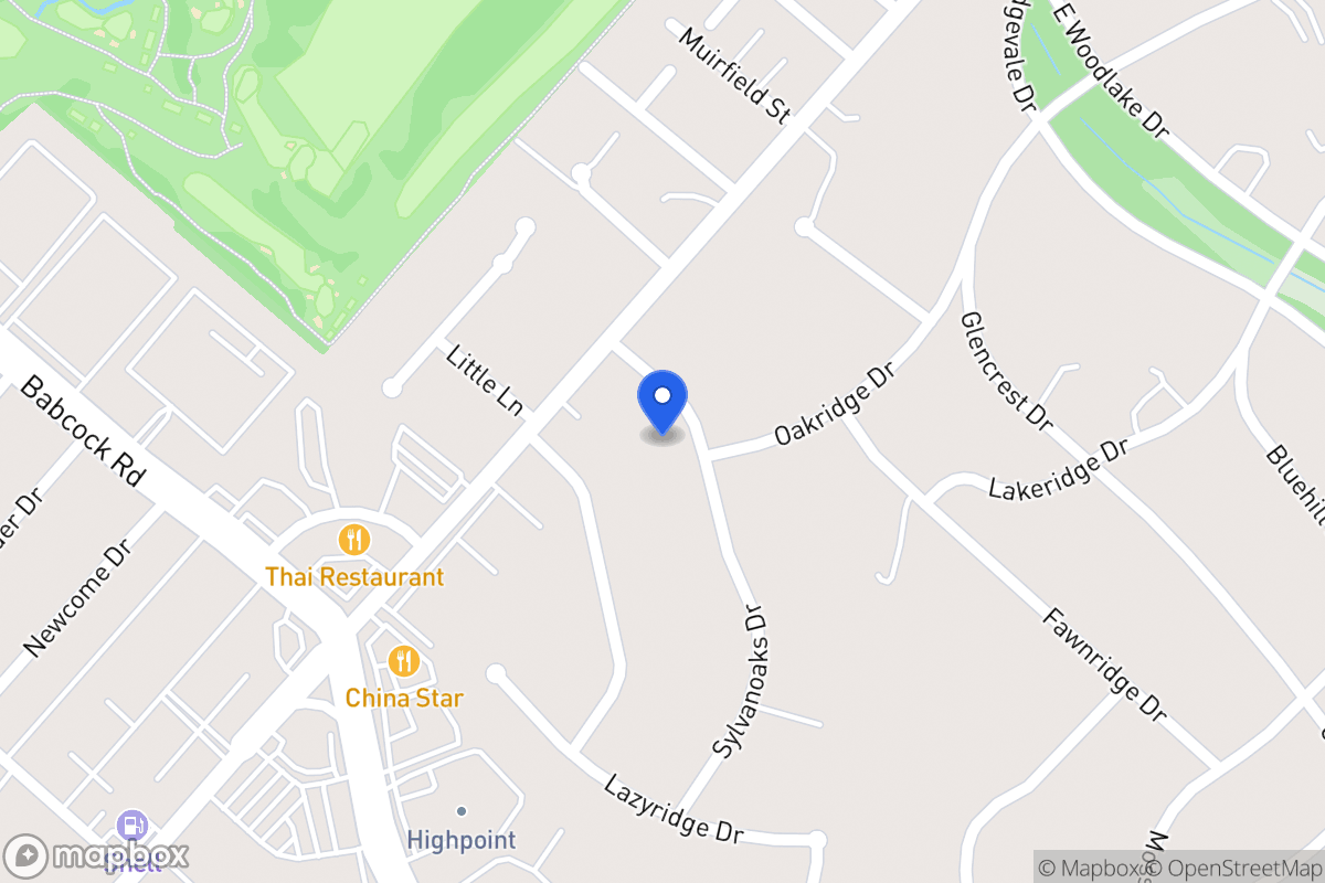 Map of 4202  Sylvanoaks Dr