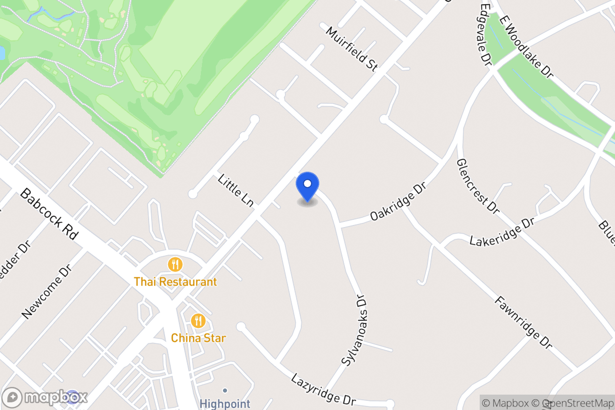 Map of 4206  Sylvanoaks Dr