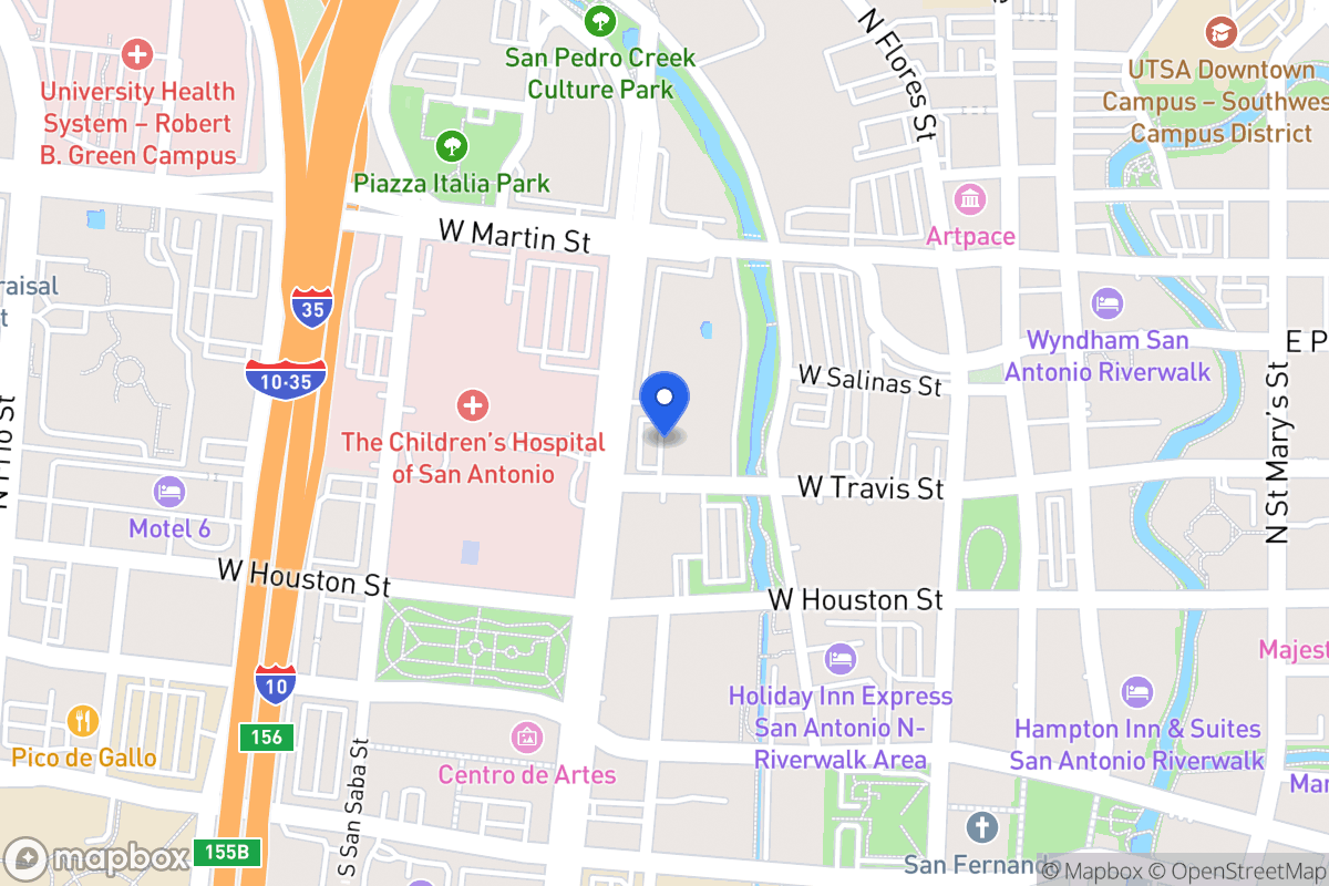 Map of 300 N Santa Rosa St