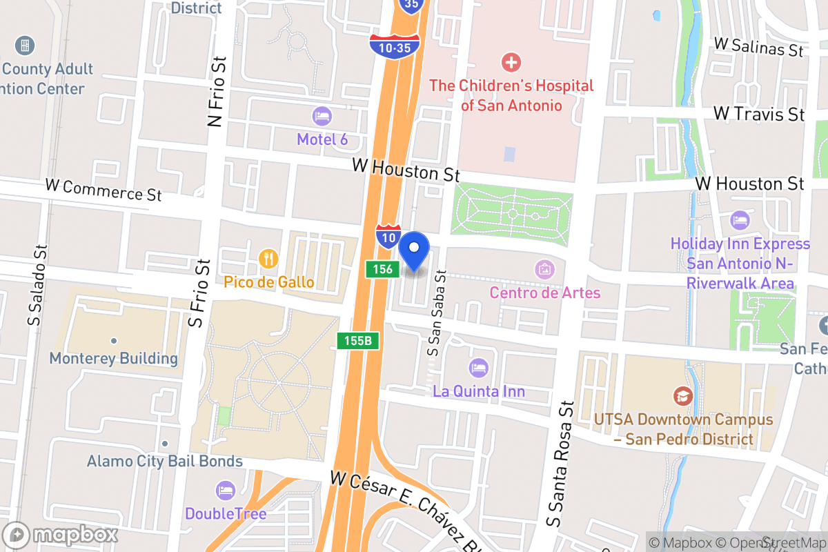 Map of 612 W Commerce St