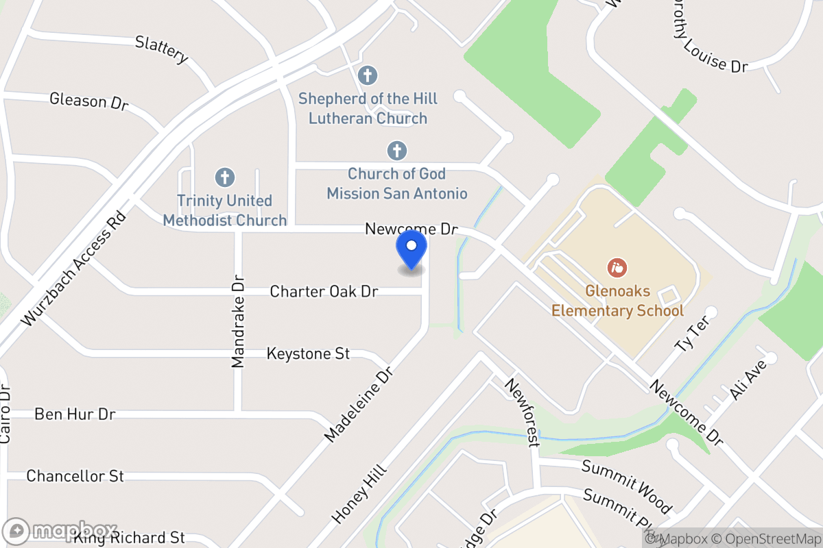Map of 5203  Charter Oak Dr