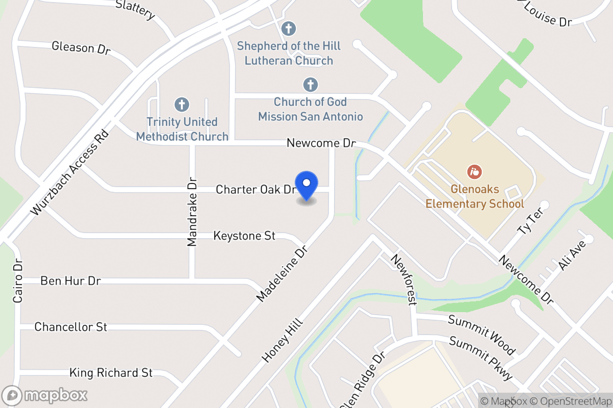 Map of 5206  Charter Oak Dr