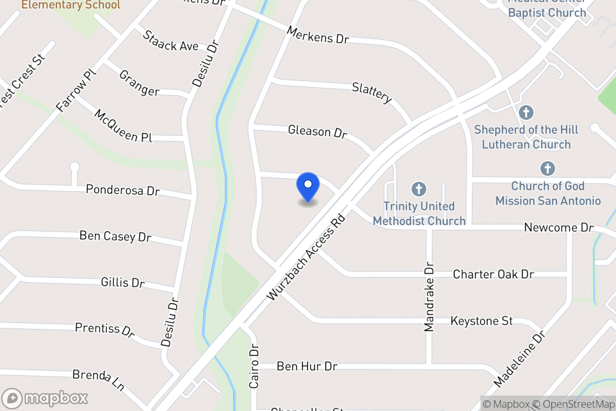 Map of 6823  Wurzbach Rd