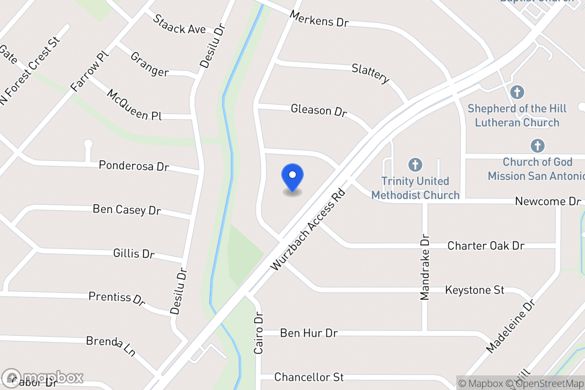 Map of 6815  Wurzbach Rd
