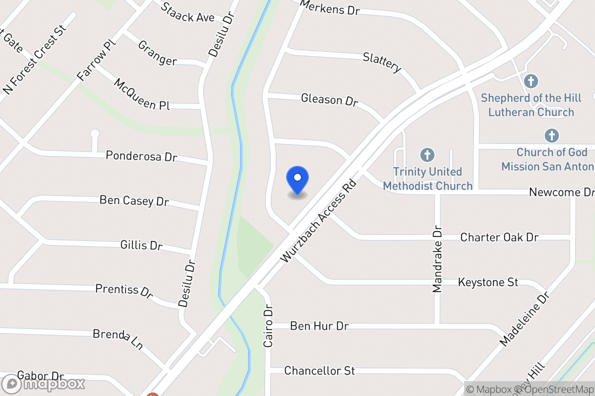 Map of 6811  Wurzbach Rd