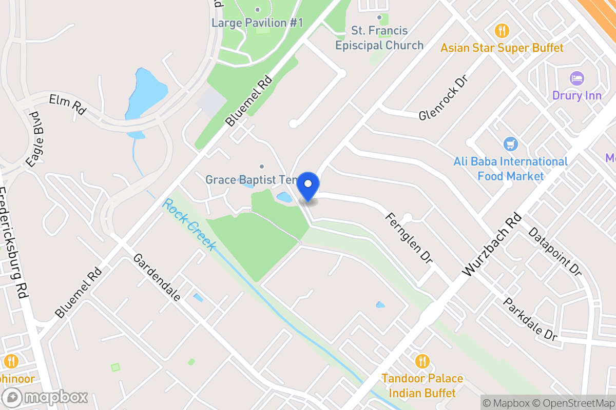 Map of 9103  Wurzbach Rd
