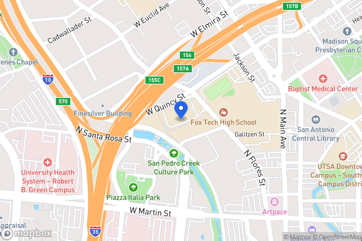 Map of 727 N  Flores St