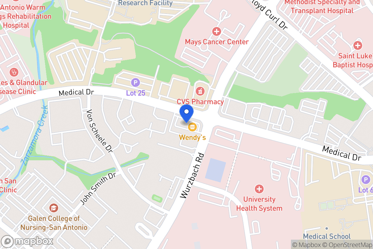Map of 7727  Wurzbach Rd