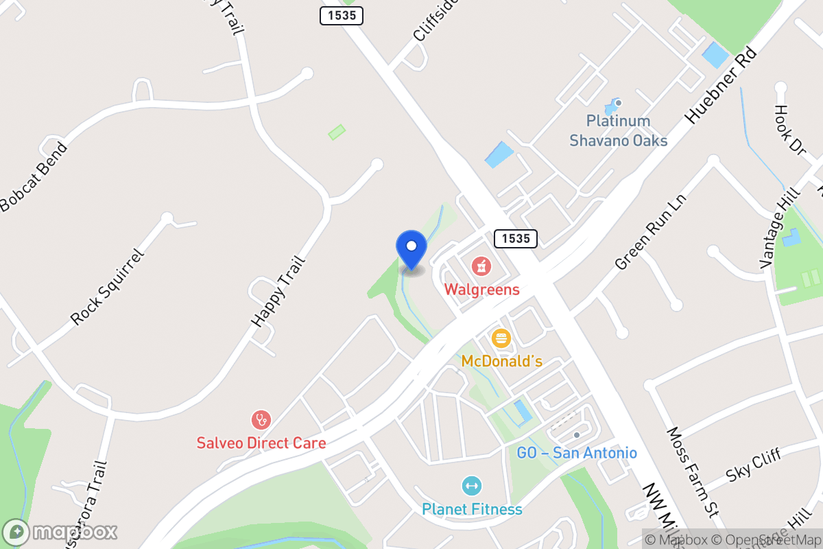 Map of Huebner Rd