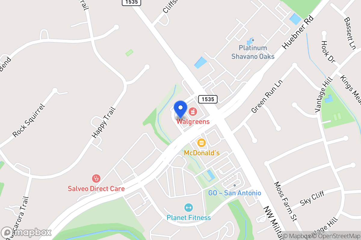 Map of 14635  Huebner Rd