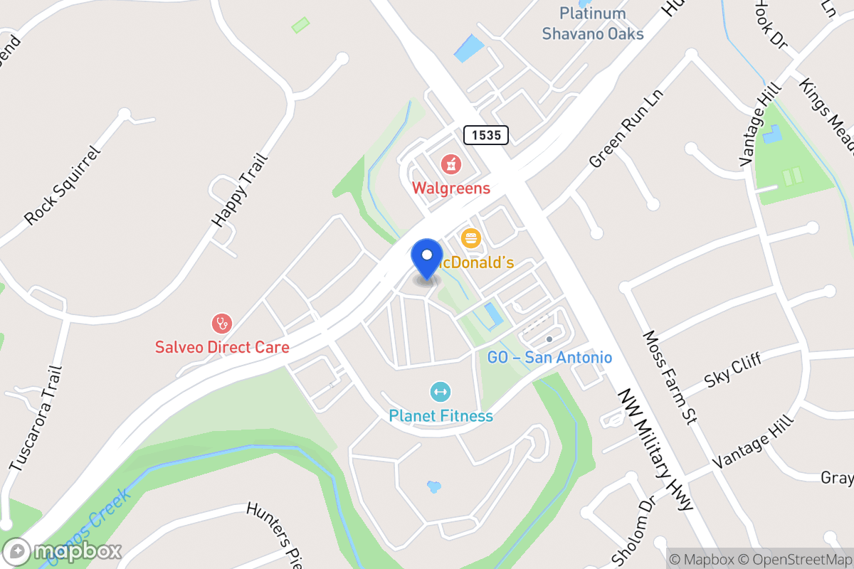 Map of 14620  Huebner Rd