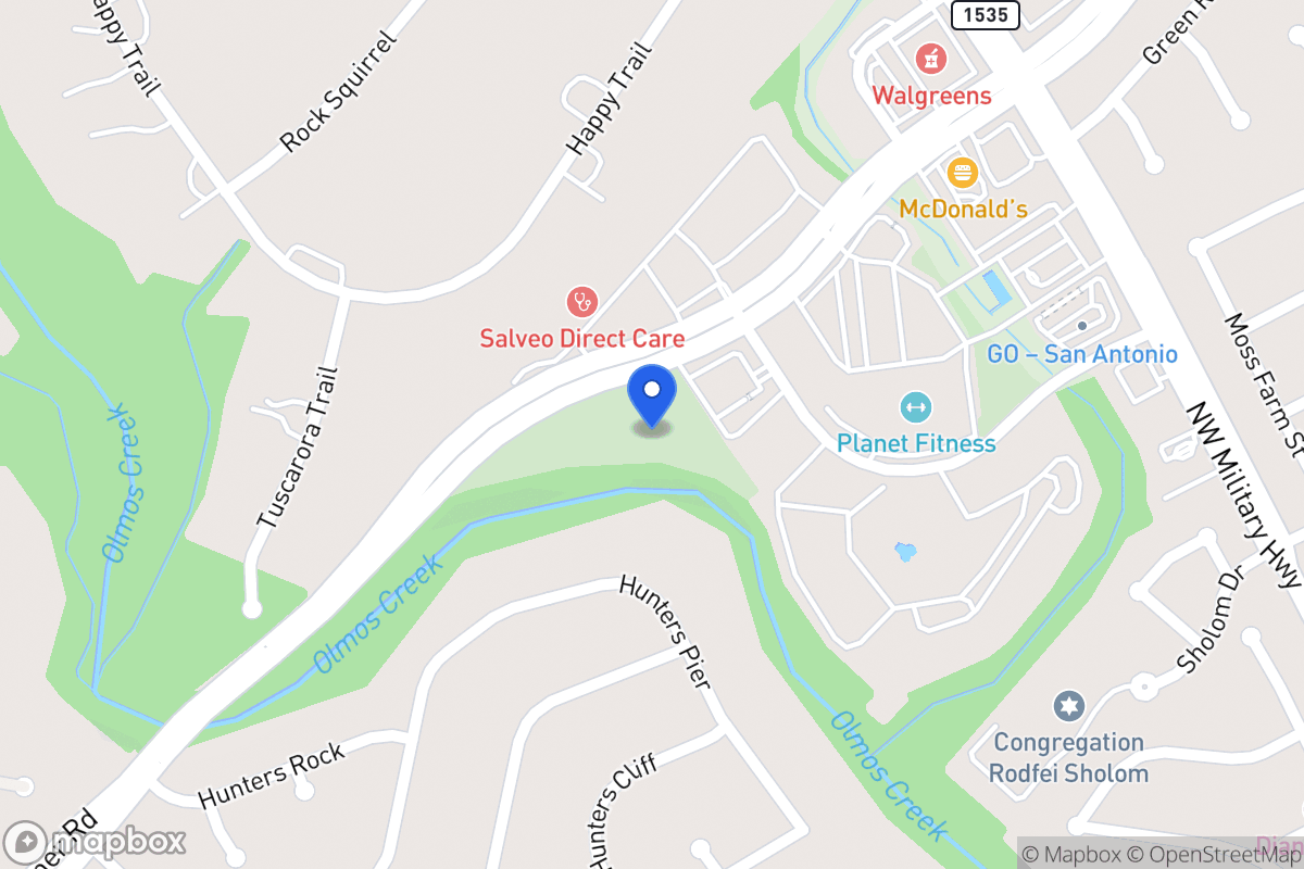 Map of 14520  Huebner Rd