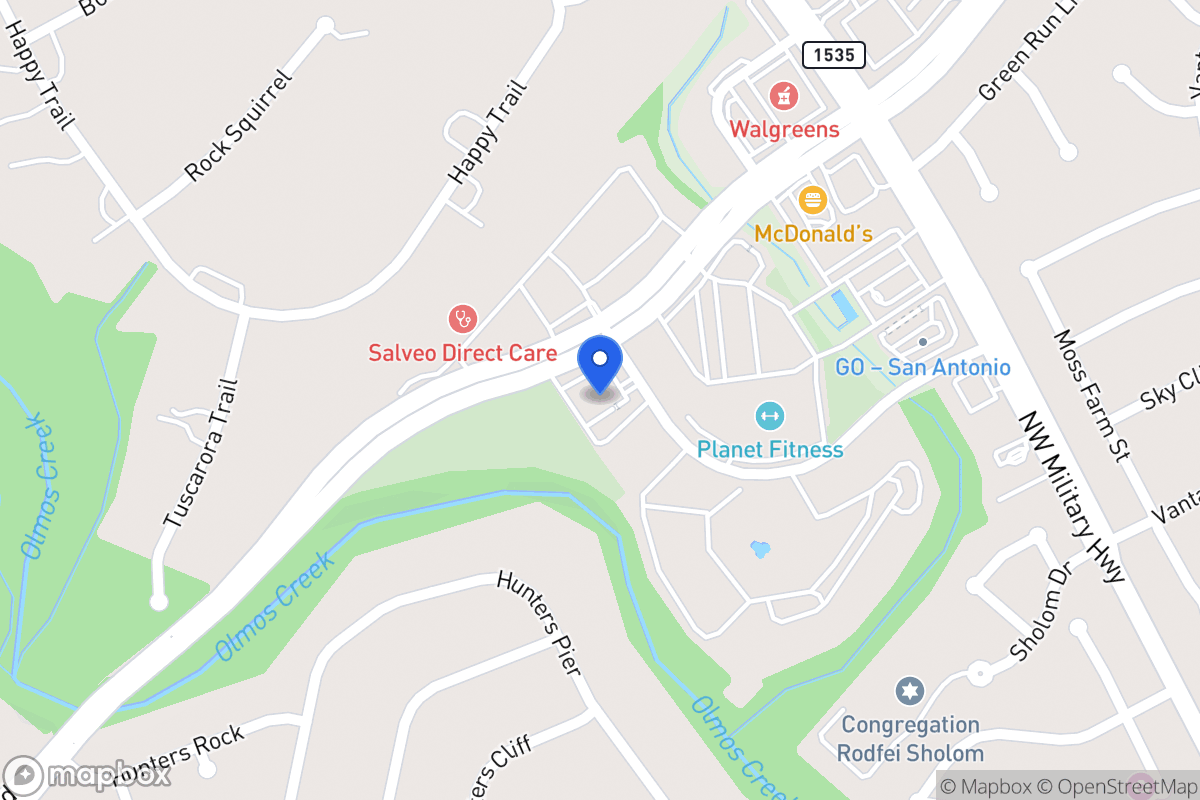 Map of 14570  Huebner Rd