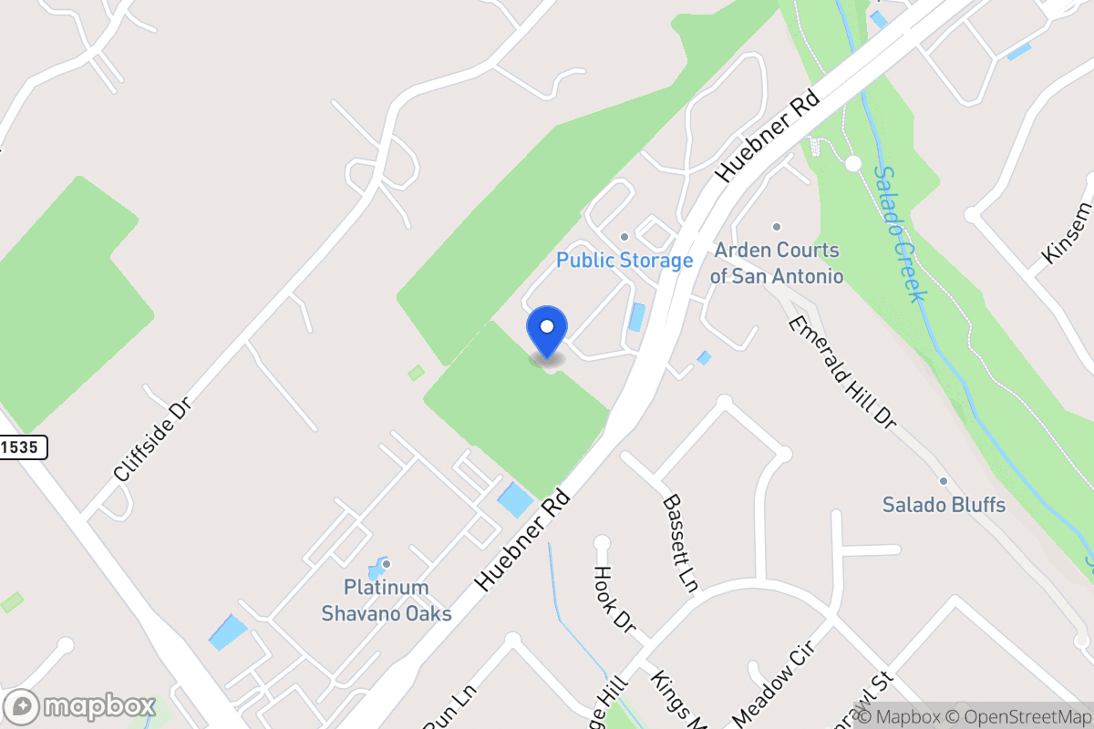 Map of 15103  Huebner Rd