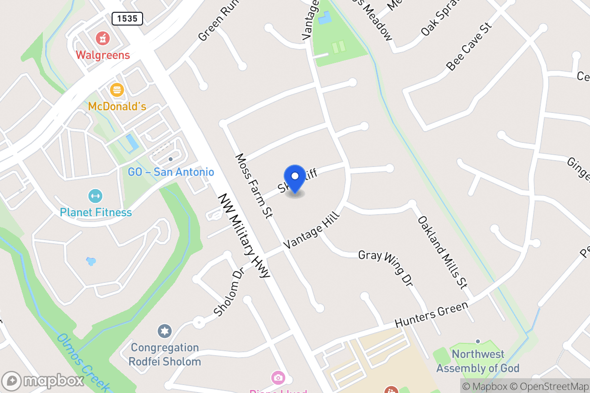 Map of 2918  Sky Cliff St