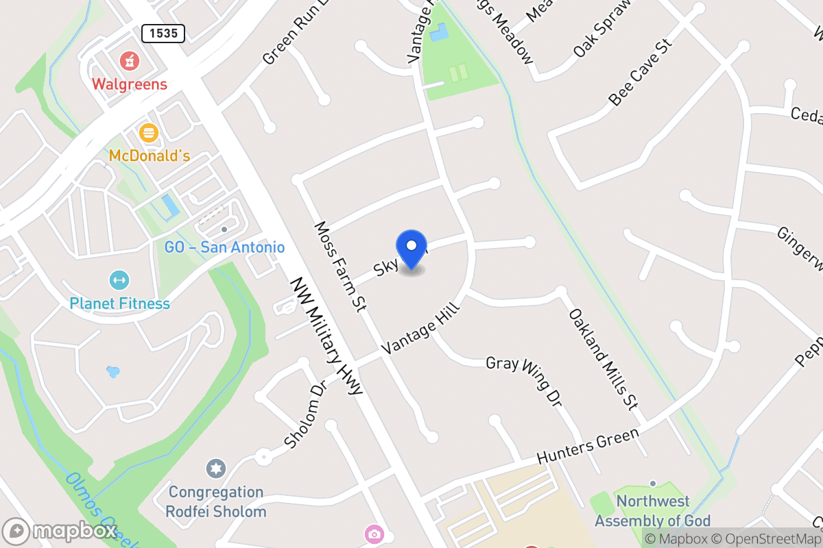 Map of 2914  Sky Cliff St