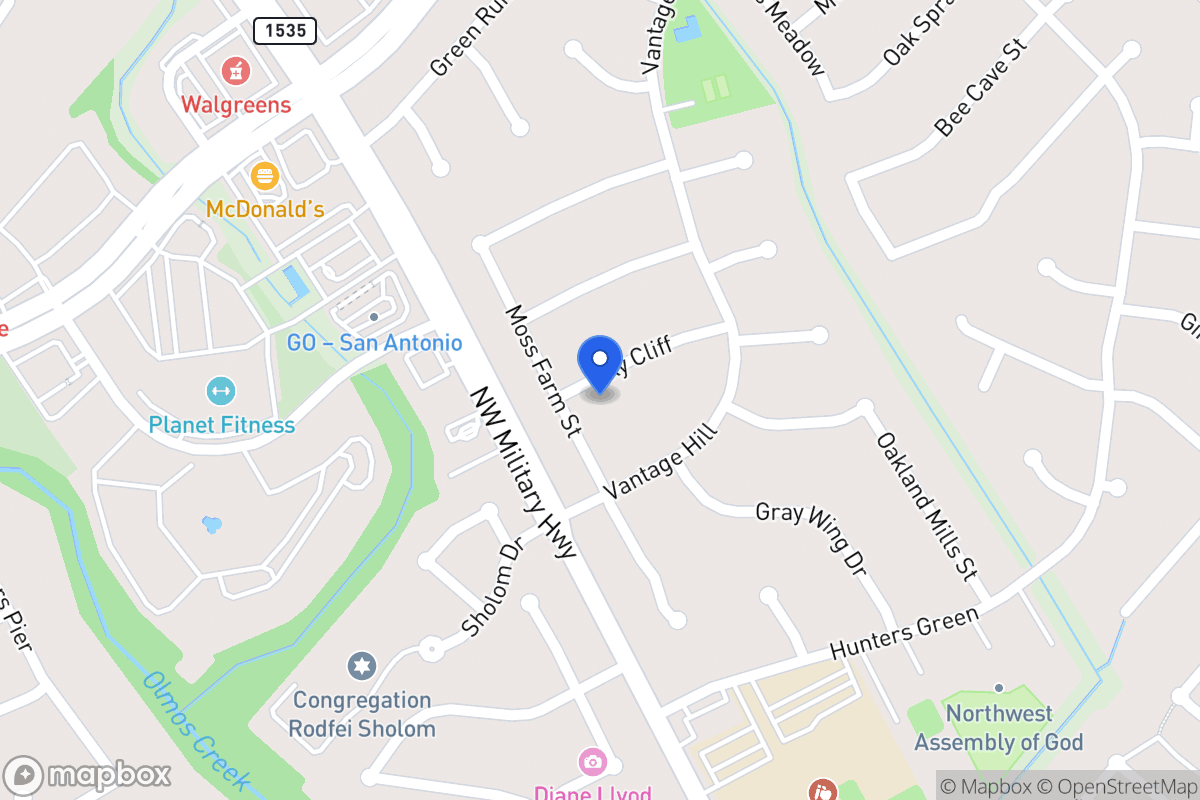 Map of 2922  Sky Cliff St