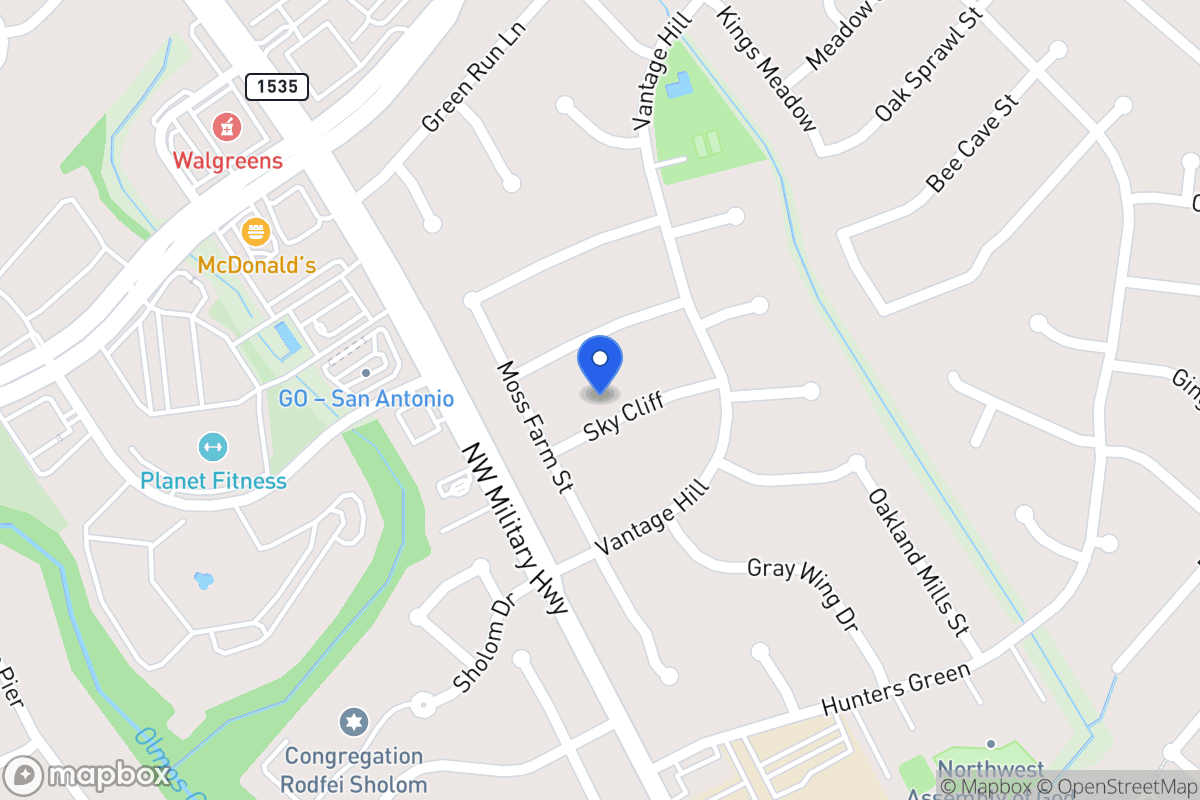 Map of 2919  Sky Cliff St