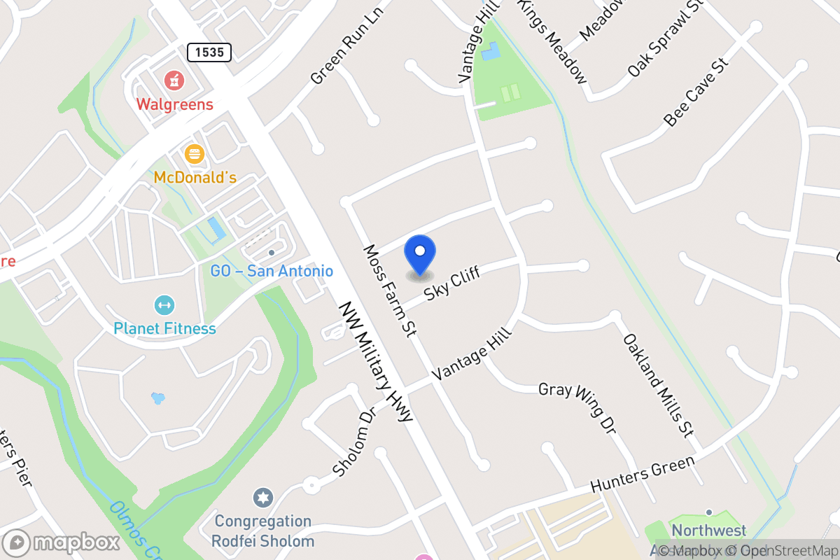 Map of 2923  Sky Cliff St