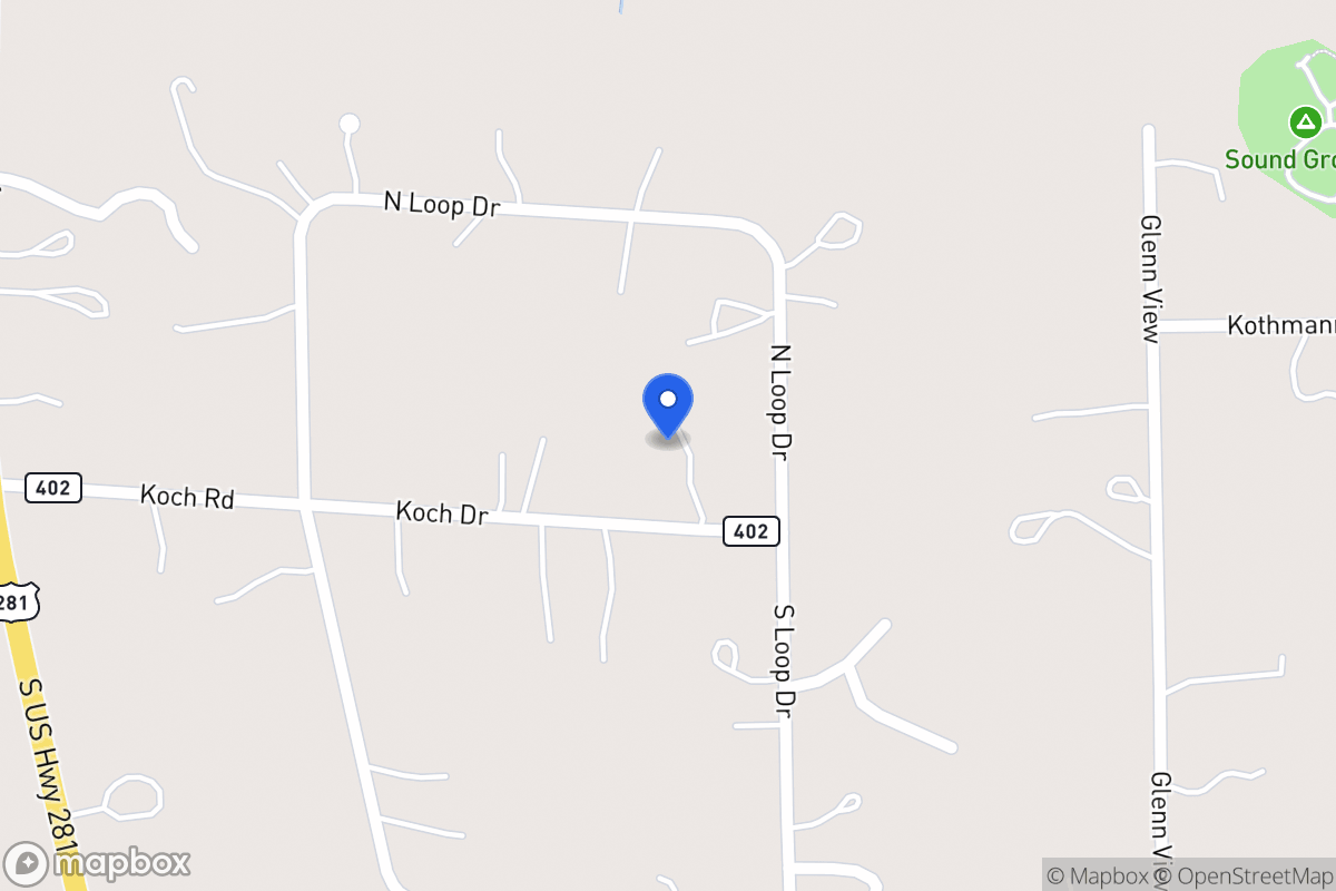 Map of 501  Koch Dr, Blanco, Tx 78606, Blanco