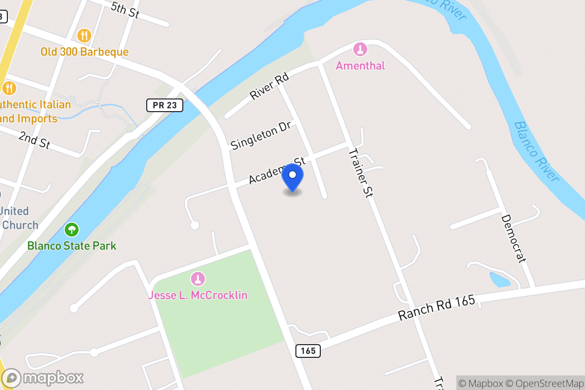 Map of 631  Academy St, Blanco, Tx 78606, Blanco
