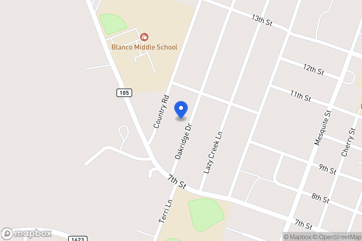 Map of 807  Oakridge Dr, Blanco, Tx 78606, Blanco