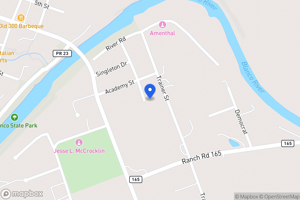 Map of 703  Callaghan St, Blanco, Tx 78606, Blanco